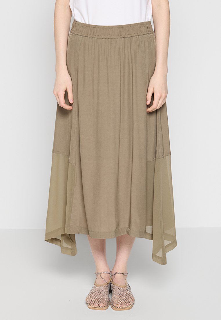 DKNY A-lijn rok kaki DKNY A-lijn rok kaki