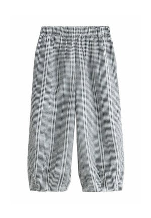 PULLON BARREL - Trousers - black white gingham