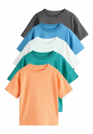 5 PACK SHORT SLEEVE 3MTHS 7YRS - Základné tričko - charcoal white blue orange green