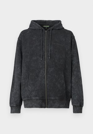 ZIP HOODIE - Cipzáras pulóver - black acid wash