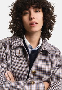 GANT CHECKED CAR - Klassisk frakke - cacao