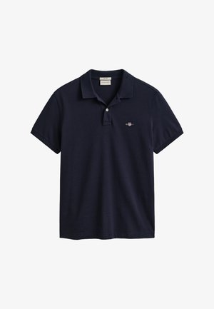GANT, SLIM SHIELD - Polo - dark blue