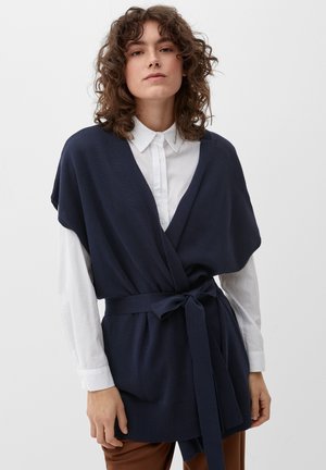 s.Oliver MIT BINDEGÜRTEL - Strickjacke - navy
