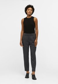 Object OBJLISA SLIM PANT - Broek - medium grey melange