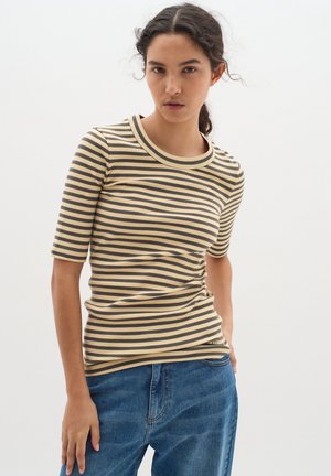 InWear DAGNA STRIPED - Apdrukāts T-krekls - sunbleached pinetree