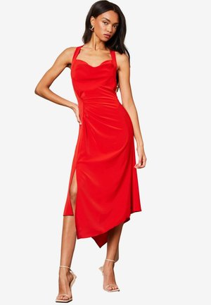 Lipsy COWL NECK DRAPE FRONT RUCHED - Juhlamekko - red