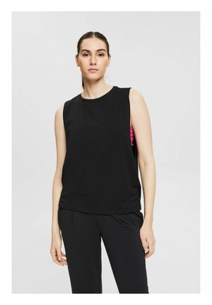 MIT TIEFEM ARMAUSSCHNITT - Top - black