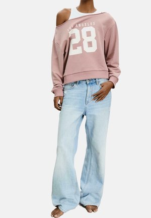 Sweatshirt - mottled light pink