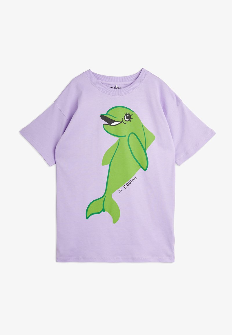 mini rodini dolphin dress Dolphin cotton jersey dress in pink - Mini Rodini