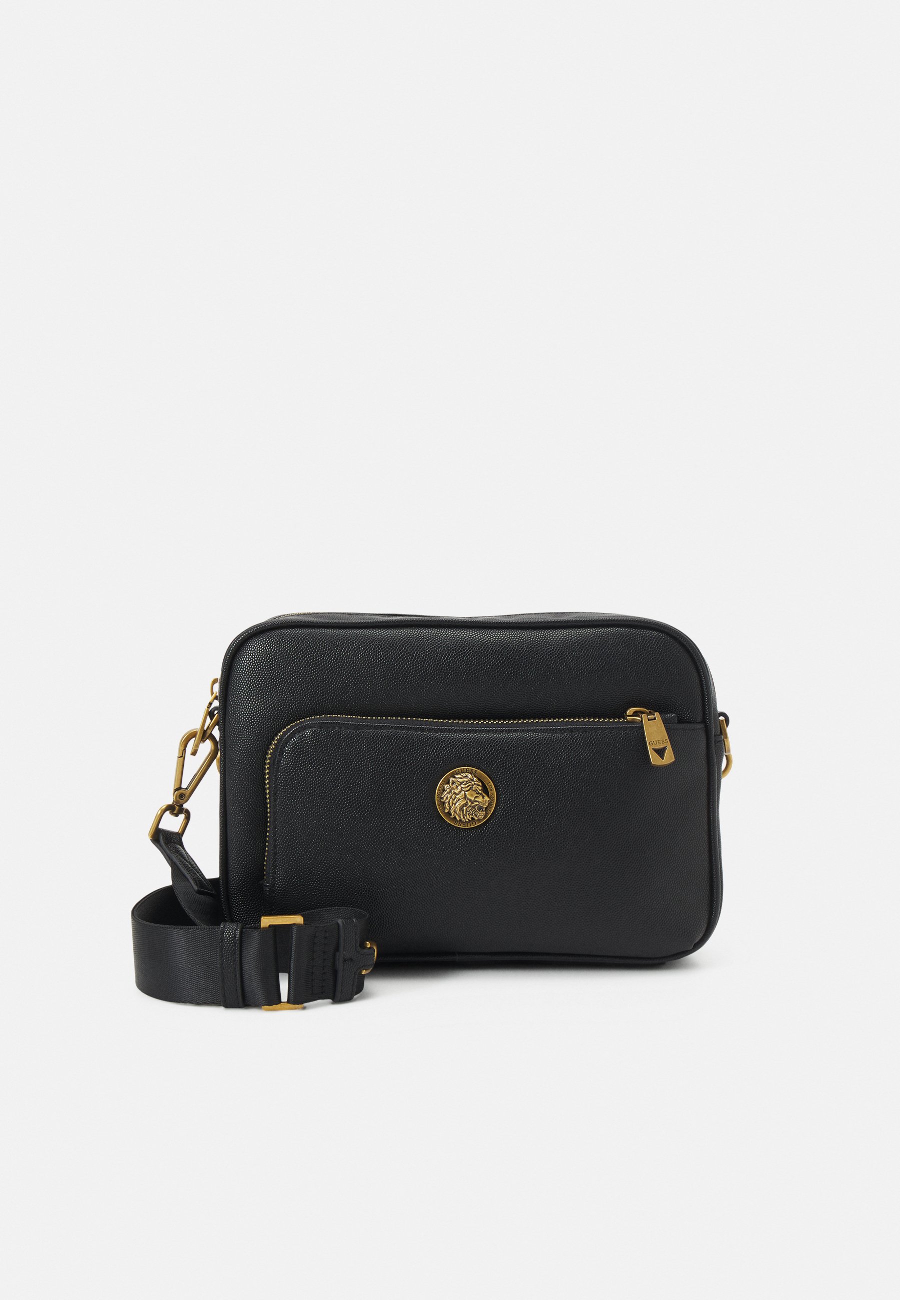 Sac Bandoulière GUESS Caddie Camera Bag Taupe - Polyuréthane, Logo, Ajustable, Neuf Avec étiquettes