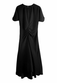SHORT SLEEVE RUCHED-REGULAR FIT - Päevakleit - black