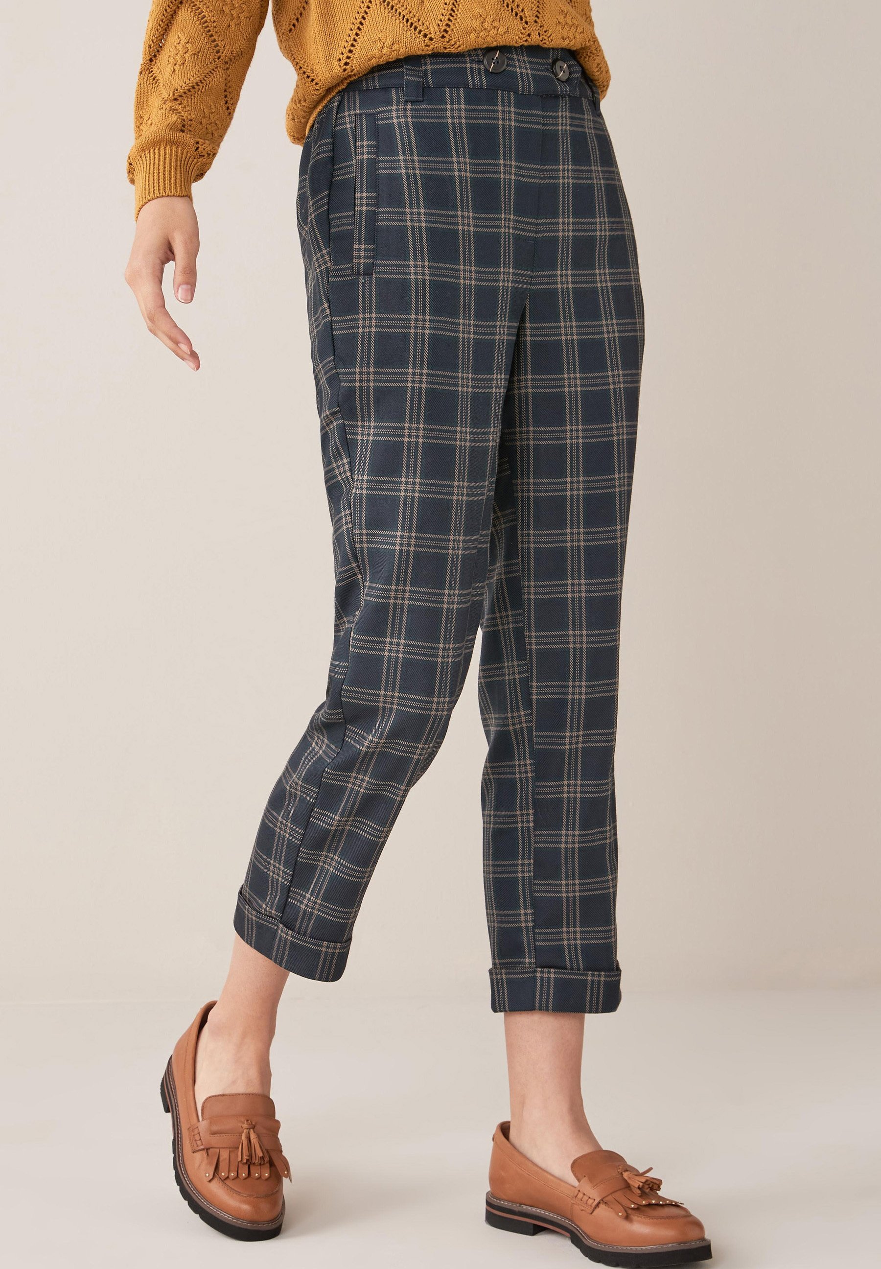 Next CHECK PEG - Trousers - dark blue 