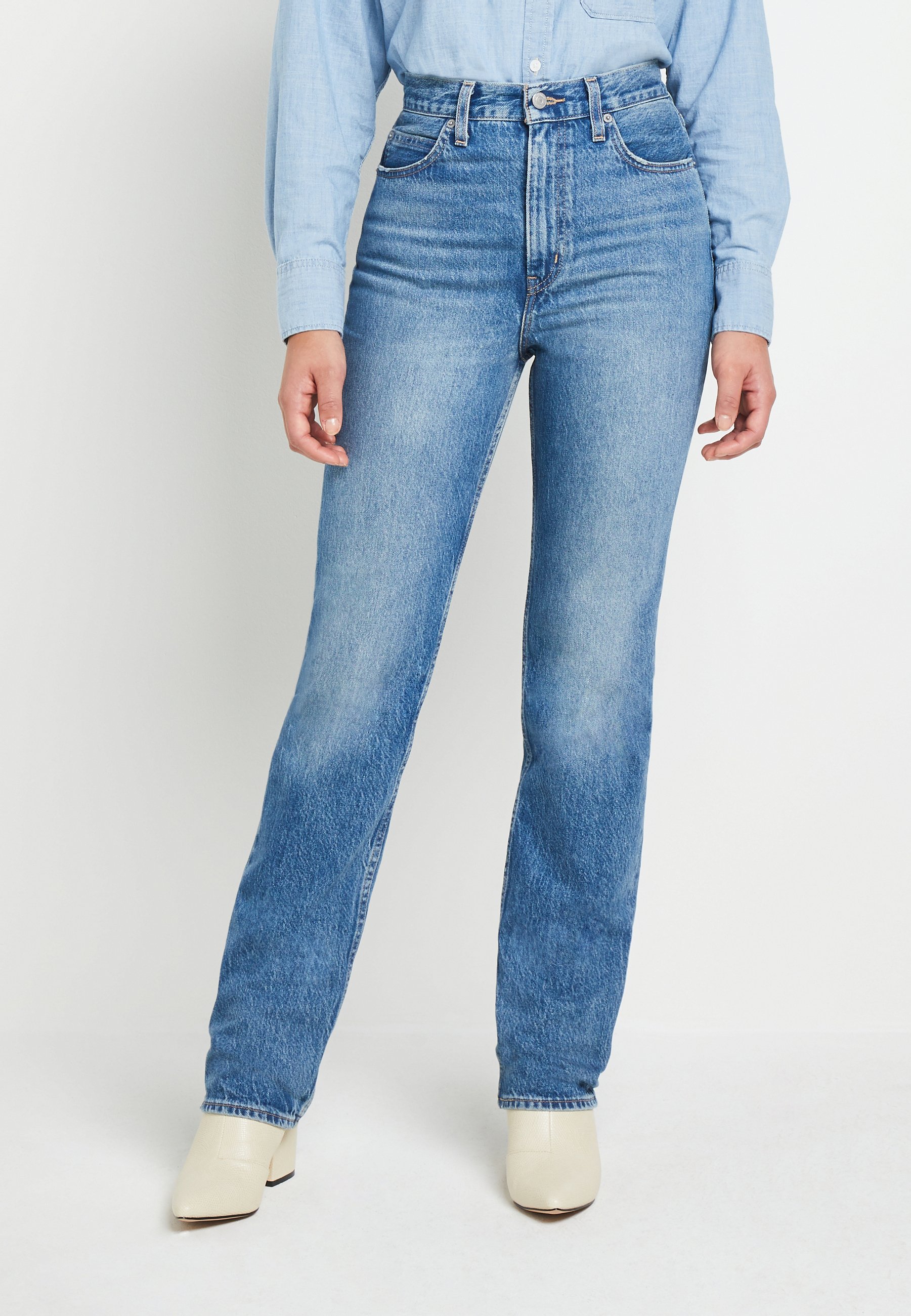 Levi S 70s High Straight Straight Leg Jeans At The Ready Blue Denim Zalando De