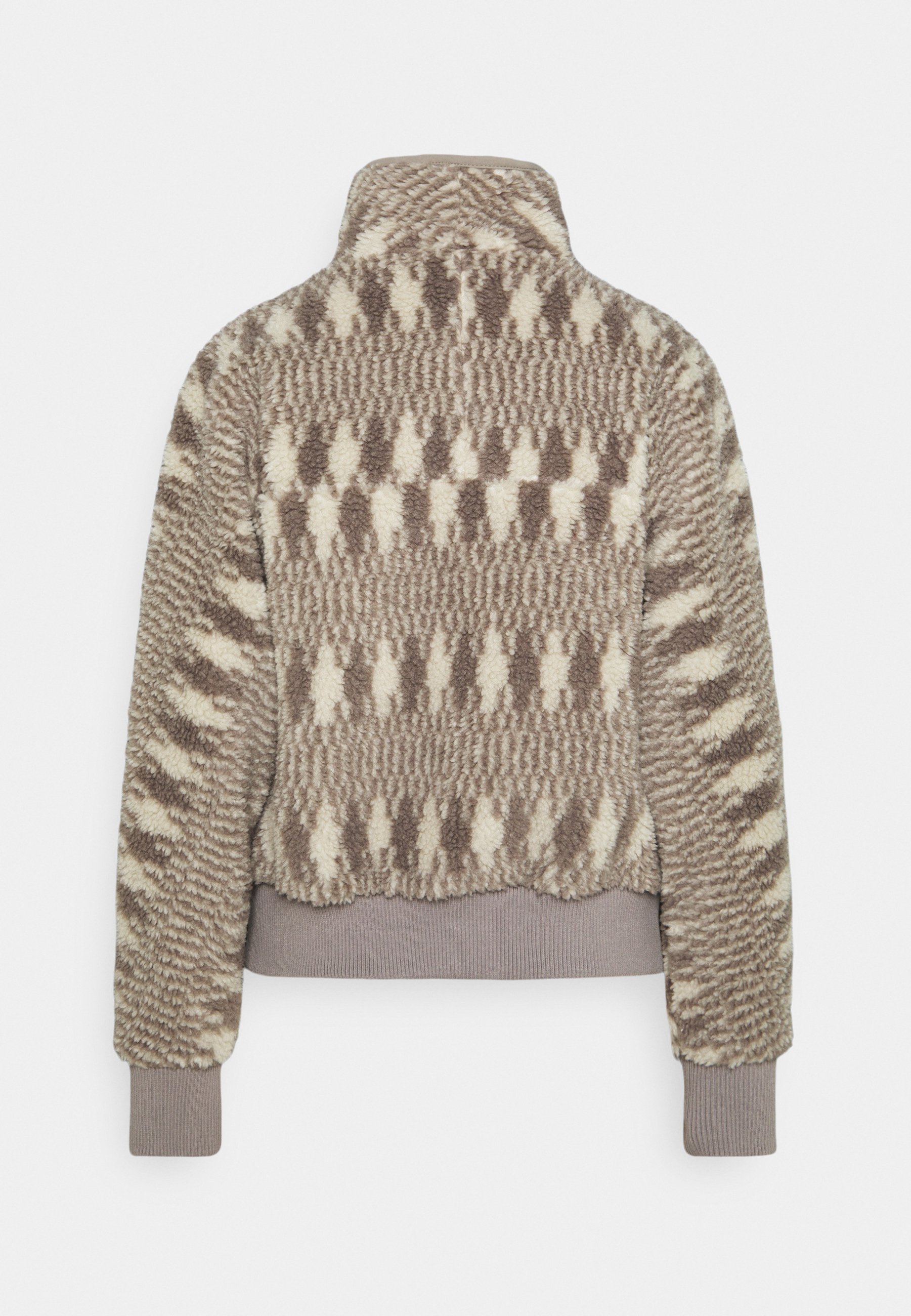 chunky fleece coach jacket