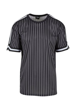 Urban Classics OVERSIZED STRIPED TEE - Print T-shirt - black white