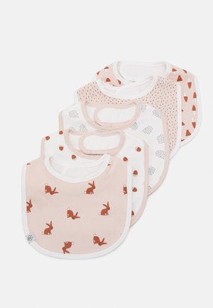 RABBIT PRINT BIB 5 PACK - Bavaglino - pink
