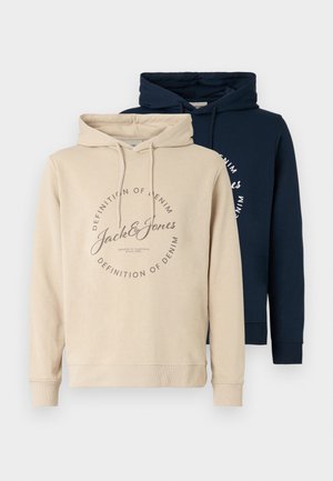 JJGRAYSON 2 PACK - Kapuzenpullover - moonbeam/navy blazer