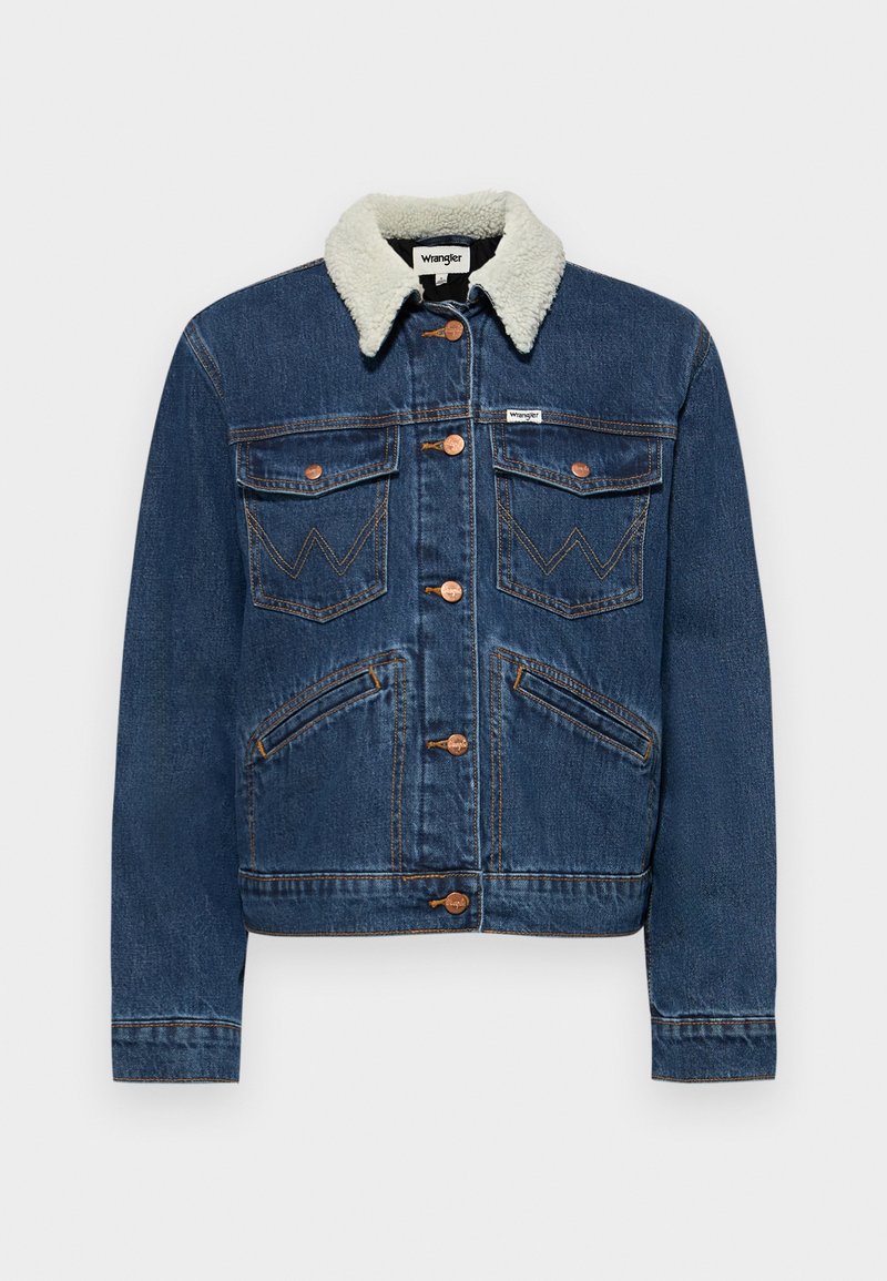 Wrangler Spijkerjas donkerblauw denim