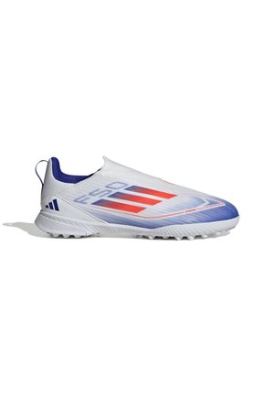 adidas Performance F50 LEAGUE LACELESS TURF KIDS - Rasen-Fußballschuhe - ftwr white solar red lucid blue