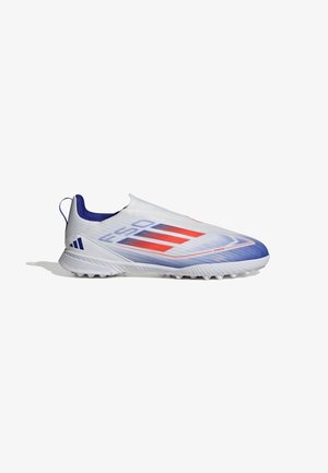 adidas Performance F50 LEAGUE LACELESS TURF KIDS - Rasen-Fußballschuhe - ftwr white solar red lucid blue