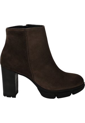 High heeled ankle boots - braun