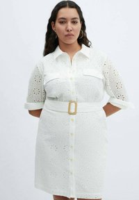 Mango Abito a camicia - white