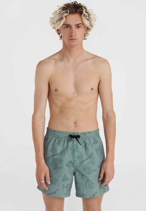 CALI - Uimashortsit - green vintage surfer