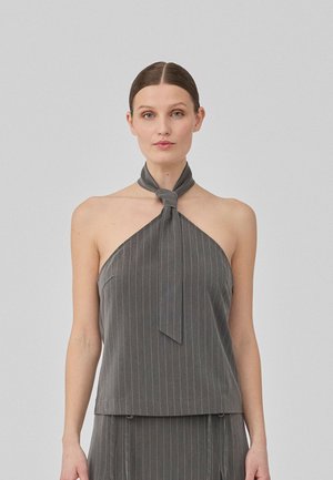 Modström EMILIA TIE - Tops - grey pinstripe