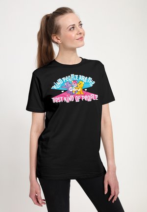 T-shirt med print - black