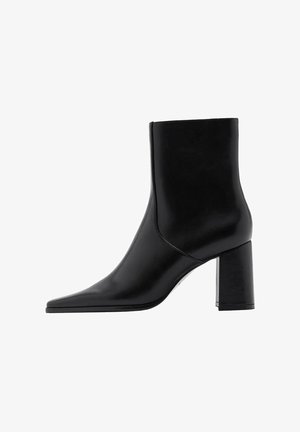 Mango NONO - Členkové čižmy na vysokom opätku - black