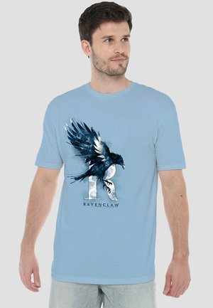 Cotton Soul, HARRY POTTER RAVENCLAW WATERCOLOR CREST - T-Shirt print - light blue