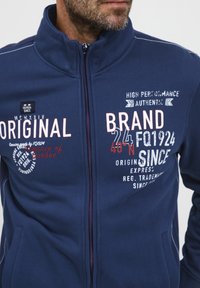 FQ1924 FQLENNE - Športna jopa s kapuco na zadrgo - estate blue