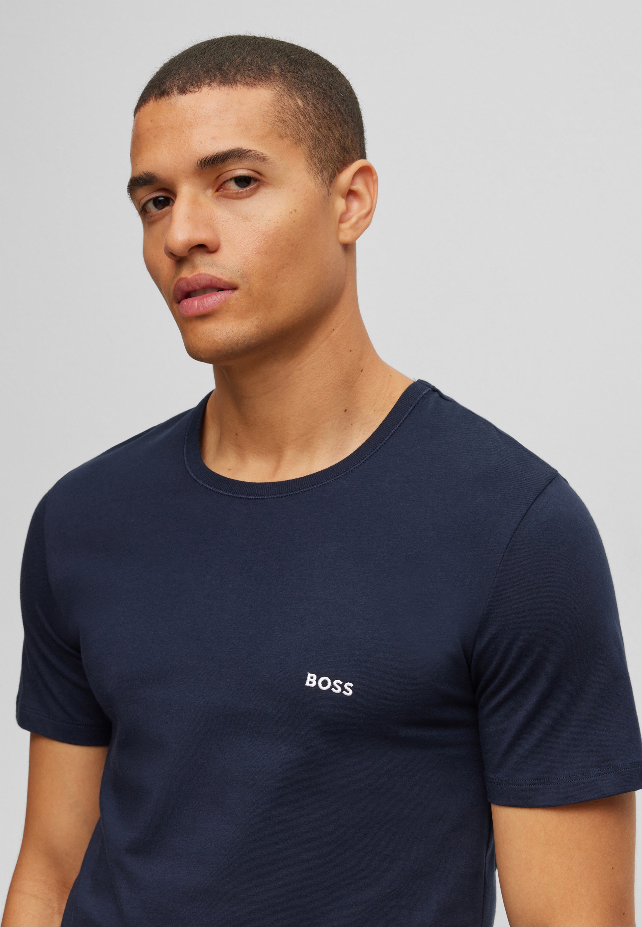 BOSS Maglietta Intimo Uomo – 3 Pezzi, In Viscosa Di Bambù Ed Elastan