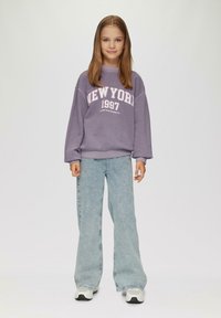 s.Oliver MIT WASCHUNG UND FRONTPRINT - Sweater - flieder