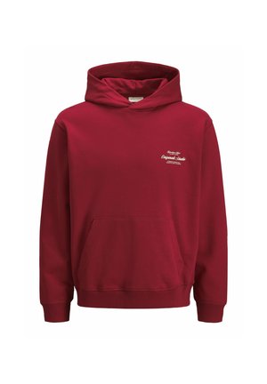 Jack & Jones, JORNORREBRO TYPO BACK SWEAT HOOD SN - Sweat à capuche - rio red