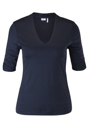 s.Oliver BLACK LABEL MIT VAUSSCHNITT - T-shirt basic - dark navy