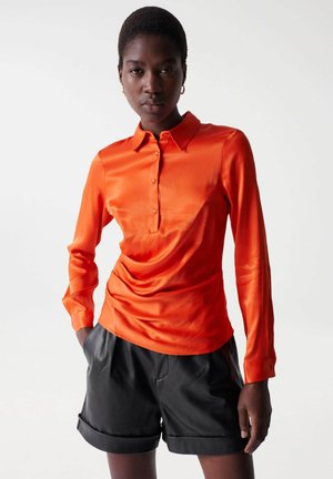 Button-down blouse - orange