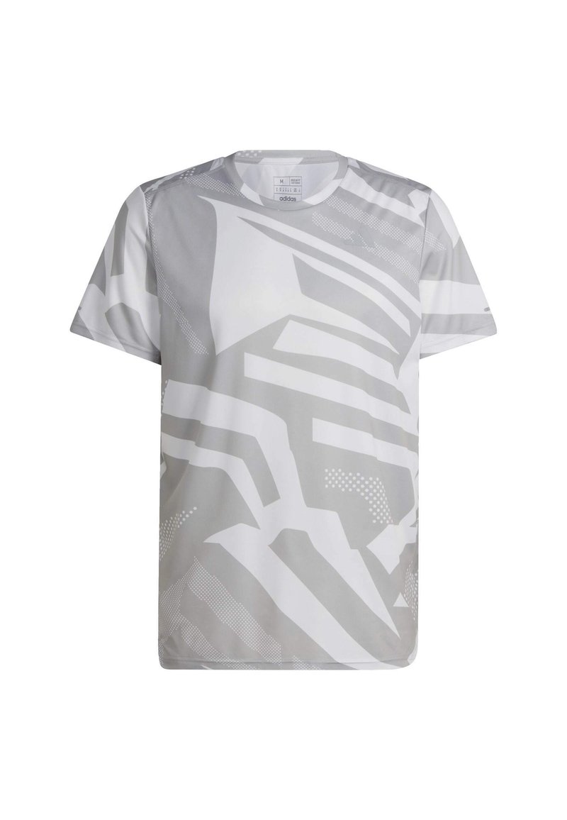 adidas performance T-shirt print grijs