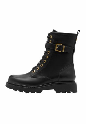 Platform ankle boots - black