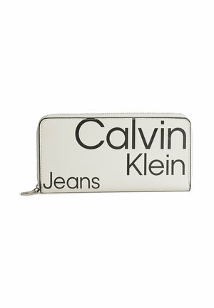 Calvin Klein Jeans LOGO ZIP AROUND RFID - Monedero - beige aop