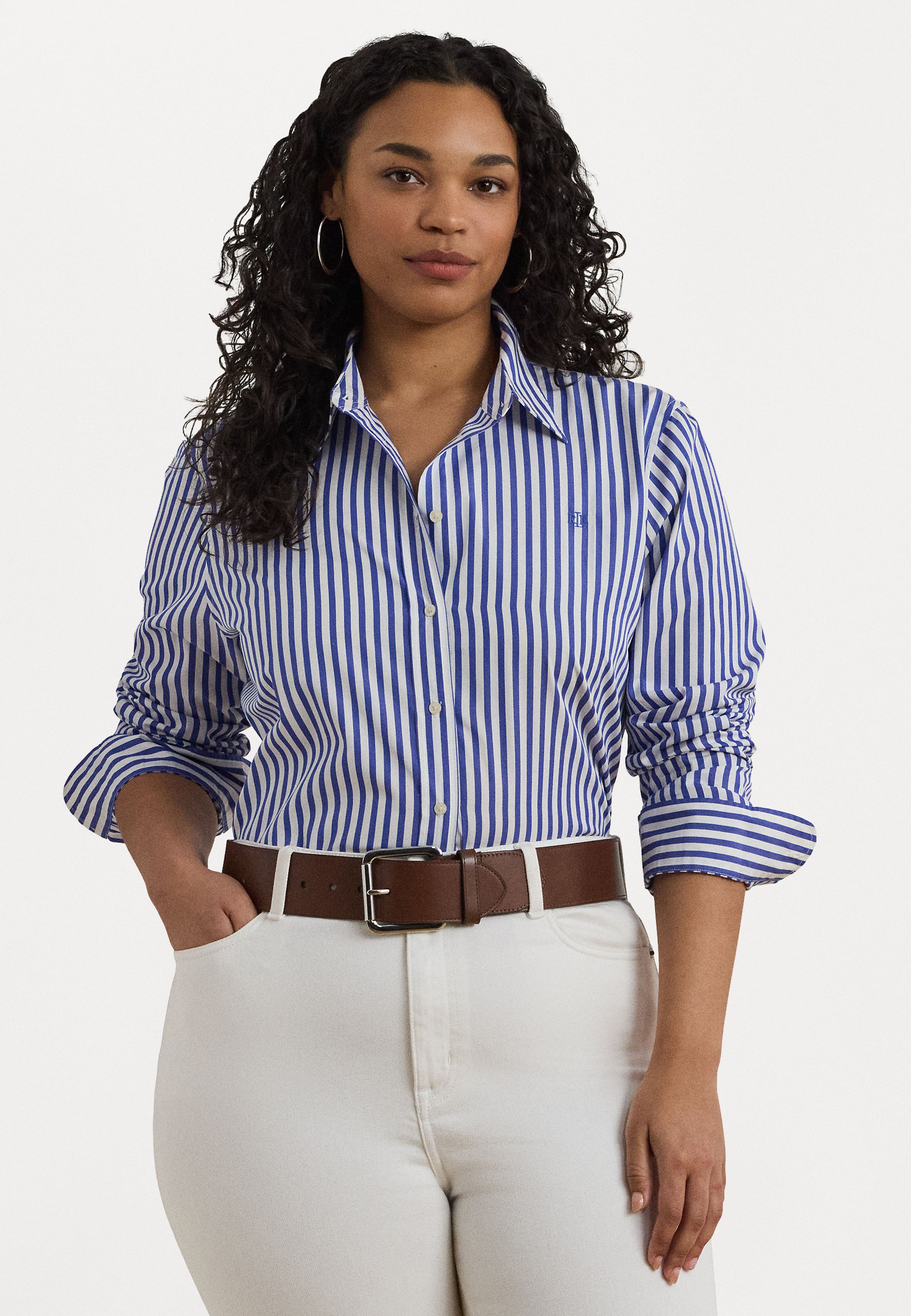 Lauren Ralph Lauren Classic Fit Geo Print Crepe Shirt