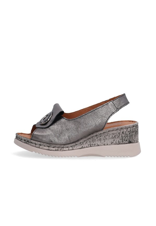 Plateausandalette - silver