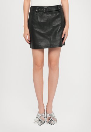 VINTAGE BELTED MINI SKIRT - Skinnskjørt - black