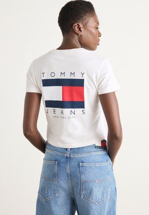 US FLAG TEE - Print T-shirt - ancient white