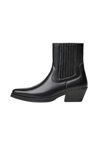 Cowboy/biker ankle boot - black