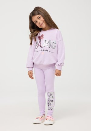 Terranova CON GLITTER E PAILLETES - Leggings - lilla