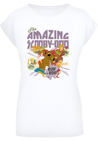 F4NT4STIC EXTENDED SHOULDER SCOOBY DOO THE AMAZING SCOOBY - T-shirts med print - white