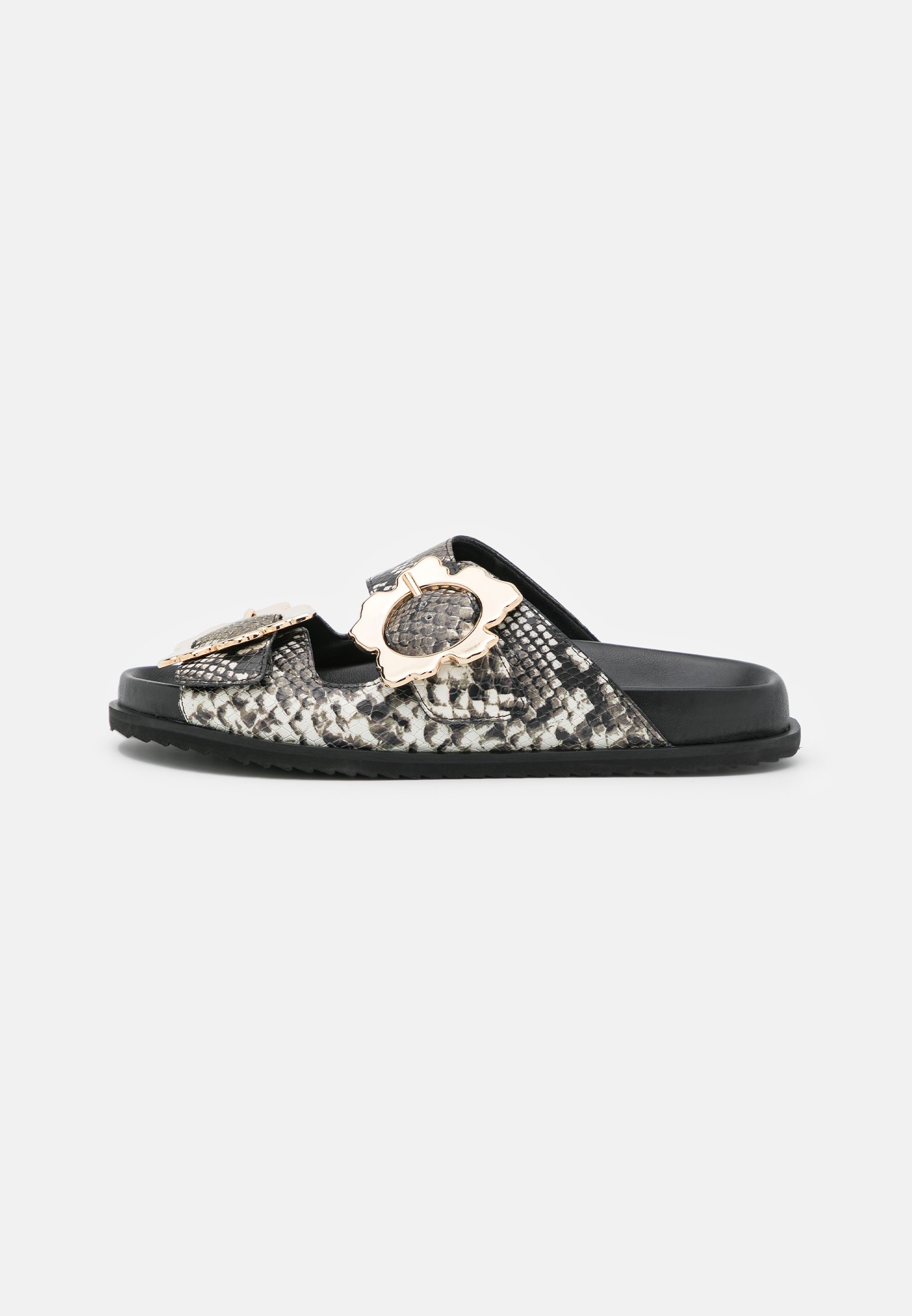 Ted Baker FLOROP - Muiltjes - black/natur/meerkleurig - Zalando.nl