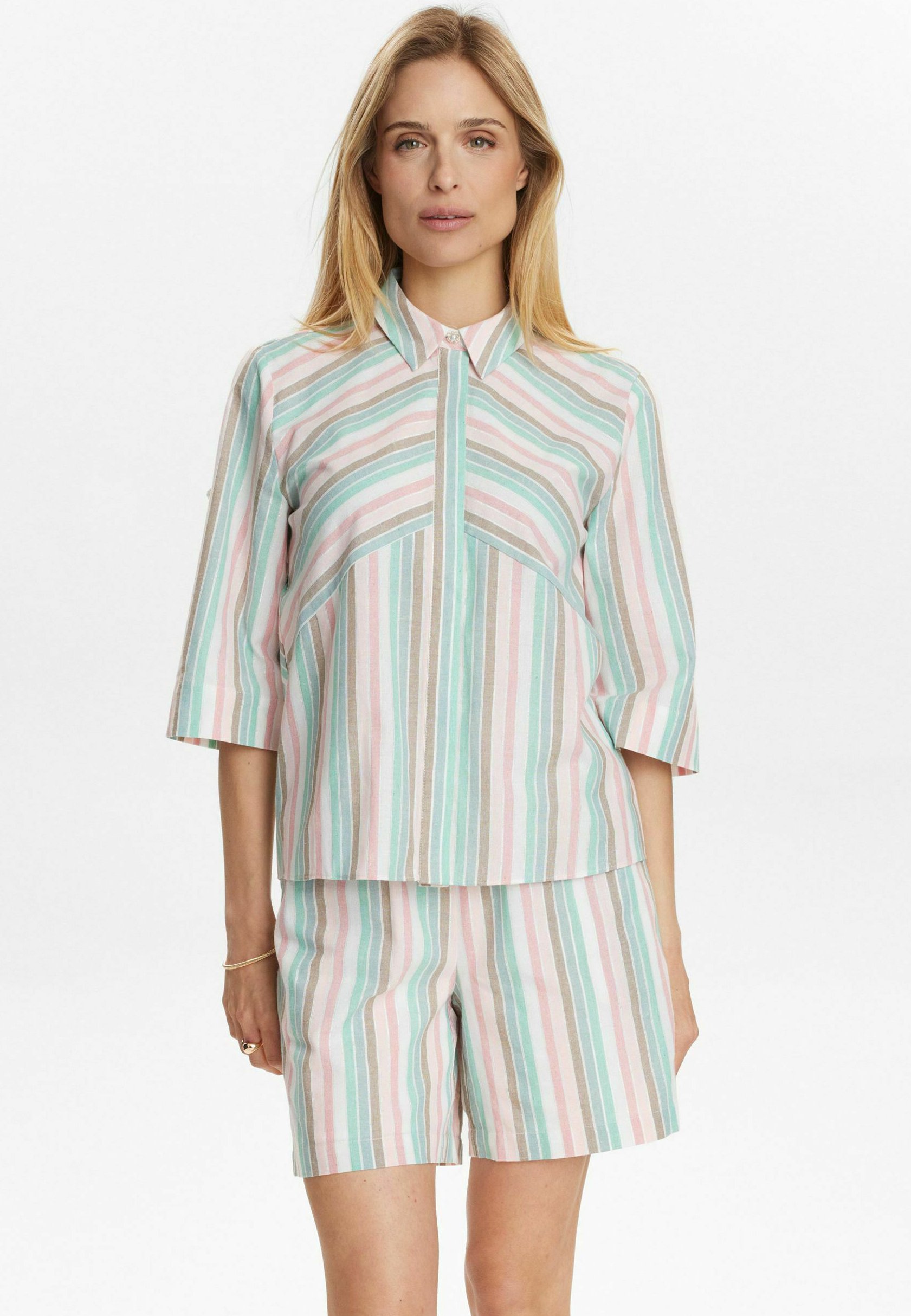 Nümph NUVIBEKA Button-down blouse flamingo pink/multi-coloured