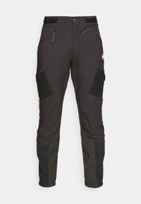 AENERGY IN HYBRID PANTS MEN - Friluftsbyxor - black/vibrant orange